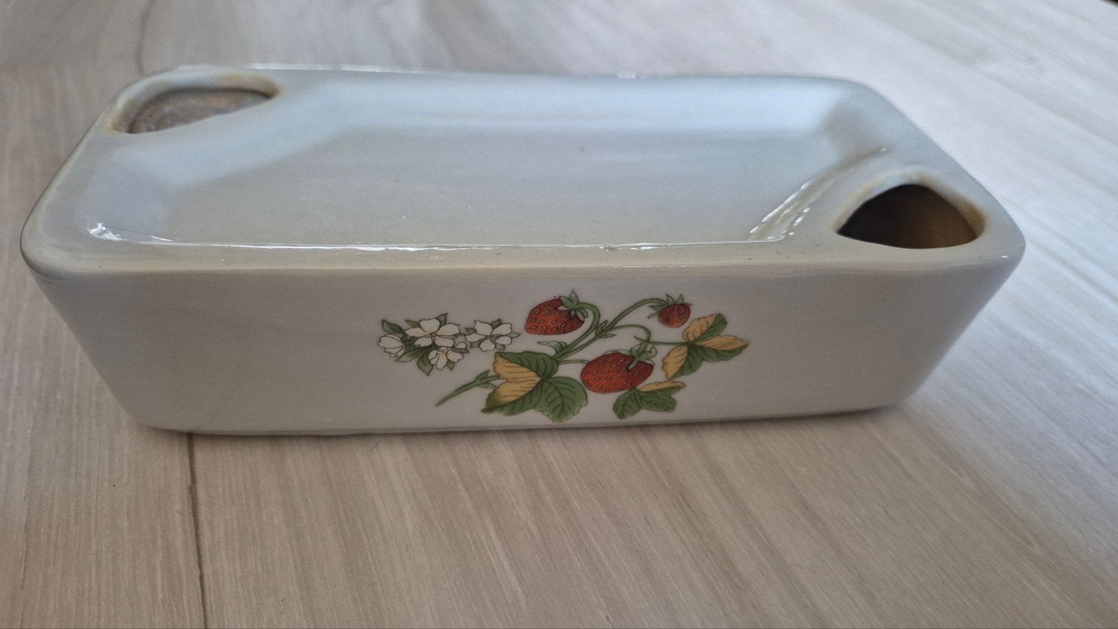 Vintage keramische sponshouder/zeephouder, Huis en Inrichting, Woonaccessoires | Dienbladen, Ophalen of Verzenden