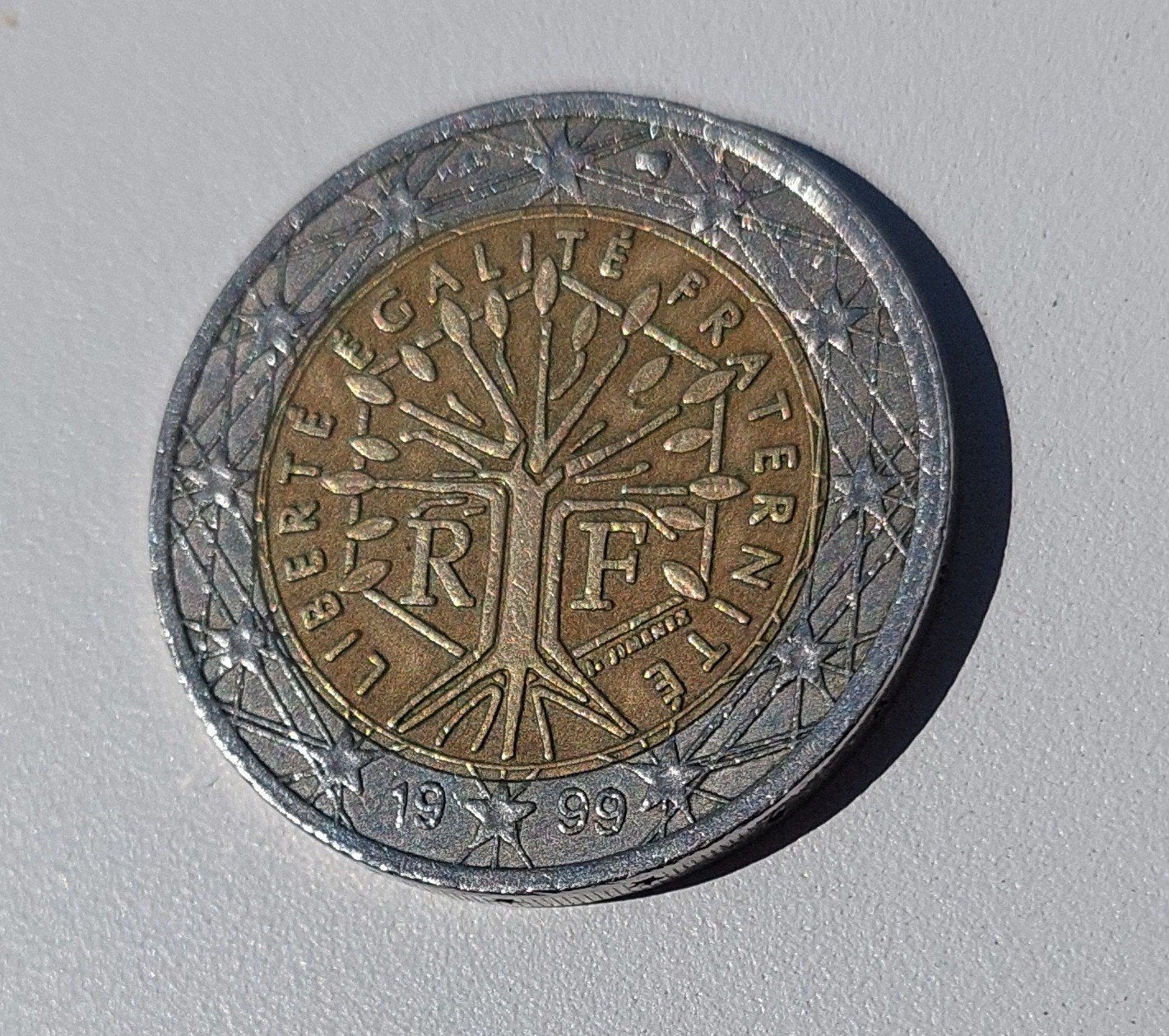2 euro Frankrijk 1999 Liberte Egalite Fraternite, Postzegels en Munten, Munten | Europa | Euromunten, Losse munt, 2 euro, Frankrijk