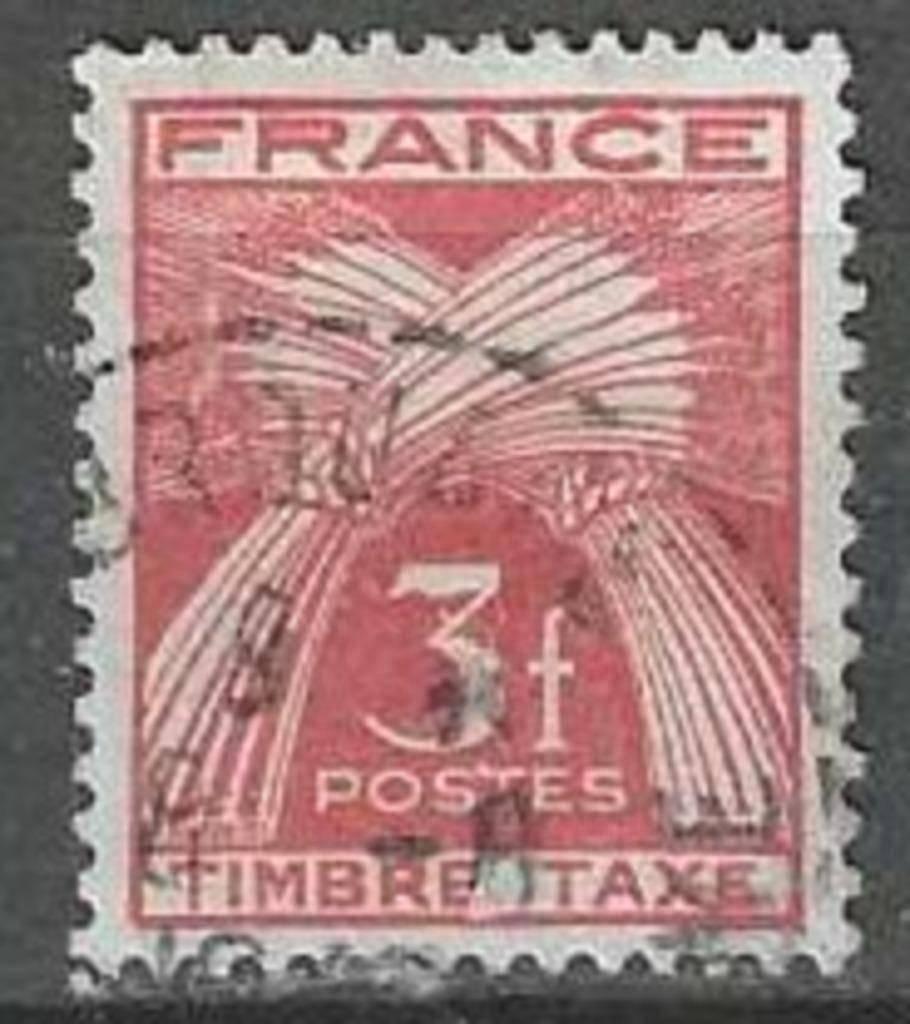 Frankrijk 1946/1955 - Yvert 89TX - Takszegel 3 F. (ST), Verzenden, Gestempeld