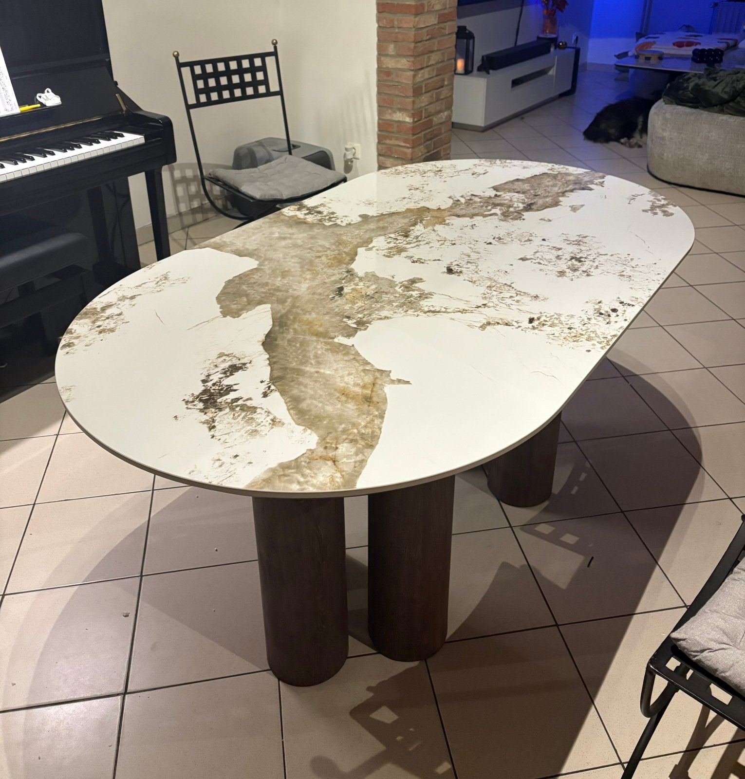 Table de salle a manger, Maison & Meubles, Neuf, 150 à 200 cm, Cinq personnes ou plus, Enlèvement