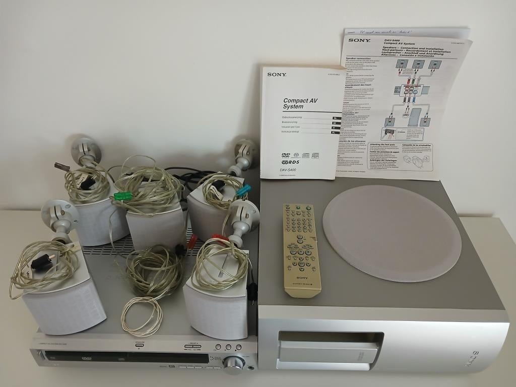 CD- en dvd-speler + 6 LS - SONY DAV-S400 compact AV-systeem, Ophalen, Gebruikt, Compact, Sony