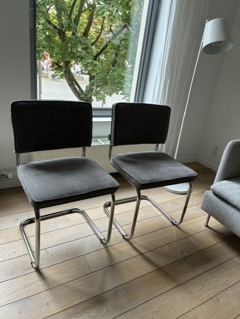 Stoelen, Maison & Meubles, Gris, Comme neuf, Deux, Enlèvement