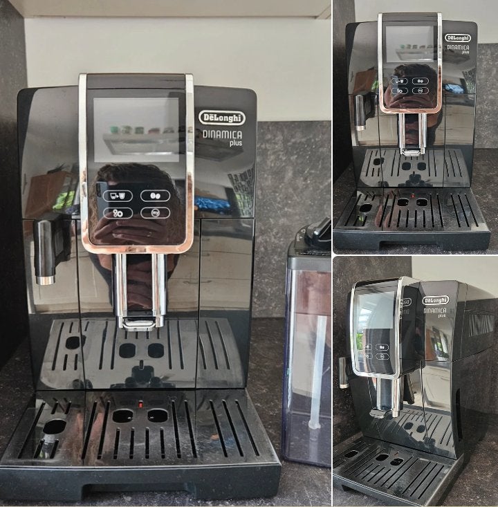 Delonghi De Longhi Dinamica Plus Koffievollautomat, Ophalen of Verzenden, Zo goed als nieuw, Koffiemachine, Gemalen koffie