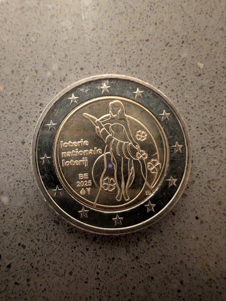2 euro munt nationale loterij, Ophalen of Verzenden, 2 euro