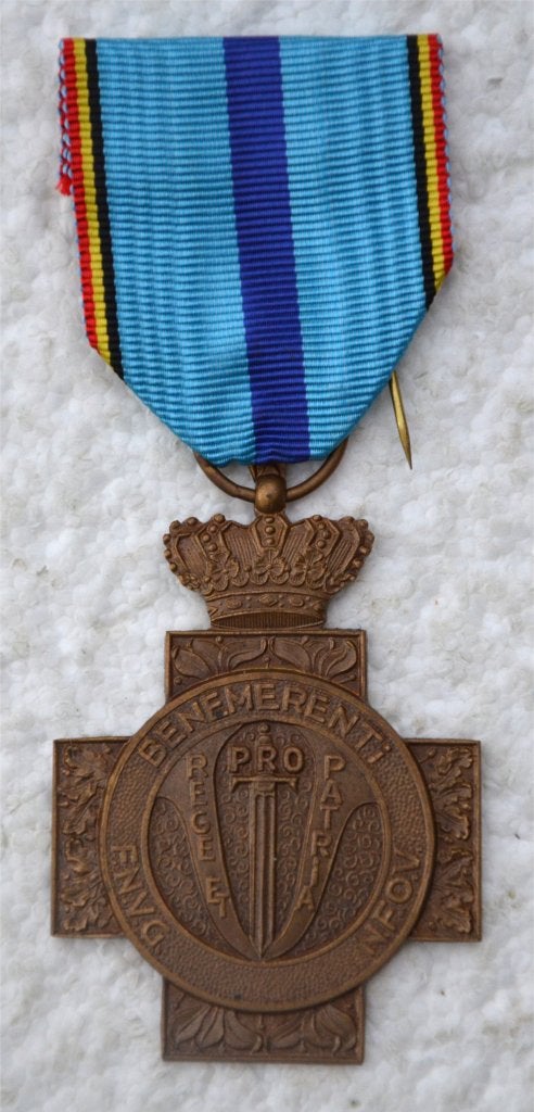 Medaille, Kon Nat Fed Oorlogsvrijwilligers, Wo1-Wo2 BRONS, Ophalen of Verzenden, Landmacht, Lintje, Medaille of Wings