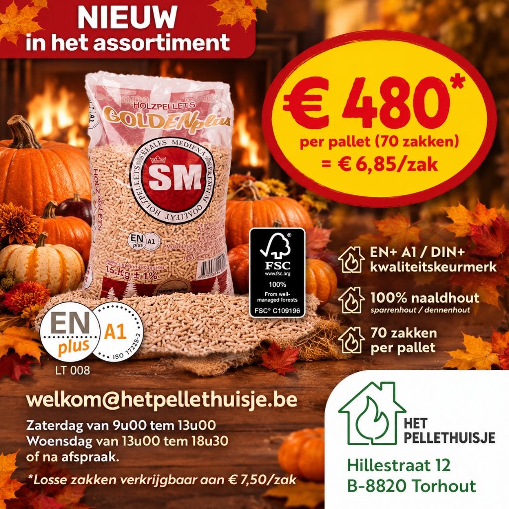 Houtpellets losse zakken per 10 stuks à 72,50., Ophalen, Nieuw