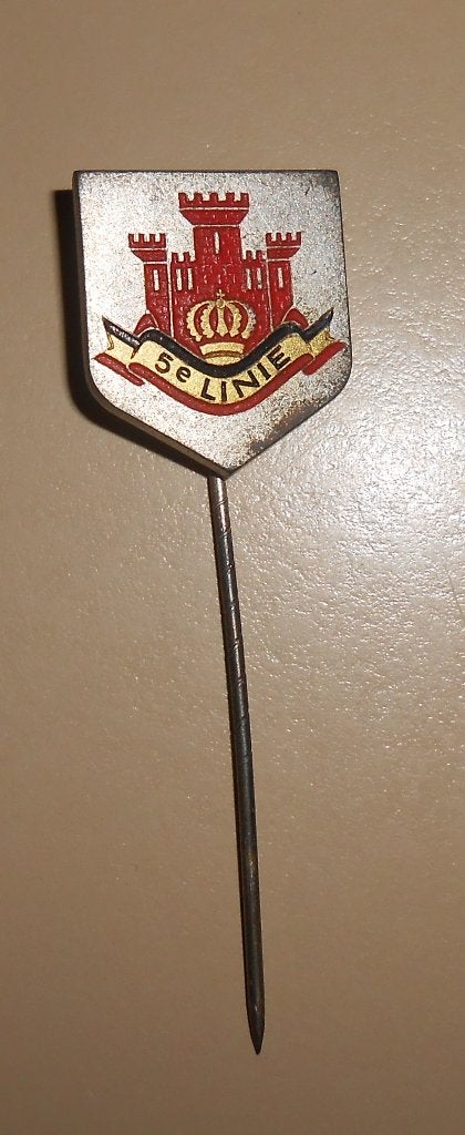 Oude pin speld ABL 5 de Linie Belgisch Leger, Ophalen of Verzenden, Landmacht, Embleem of Badge