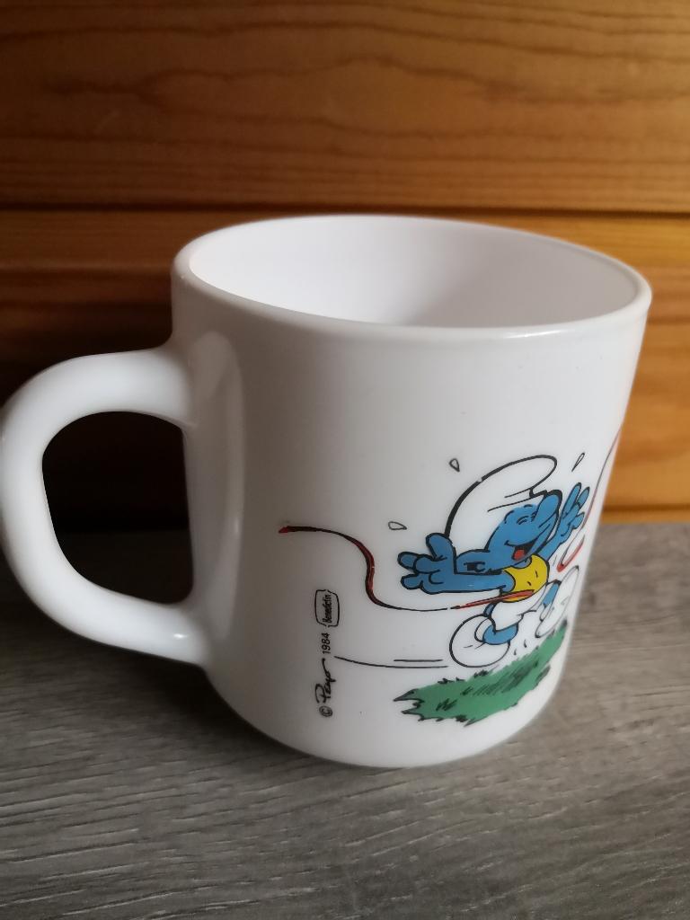 De smurfen - Peyo 1984 - mok sportthema, Verzamelen, Ophalen
