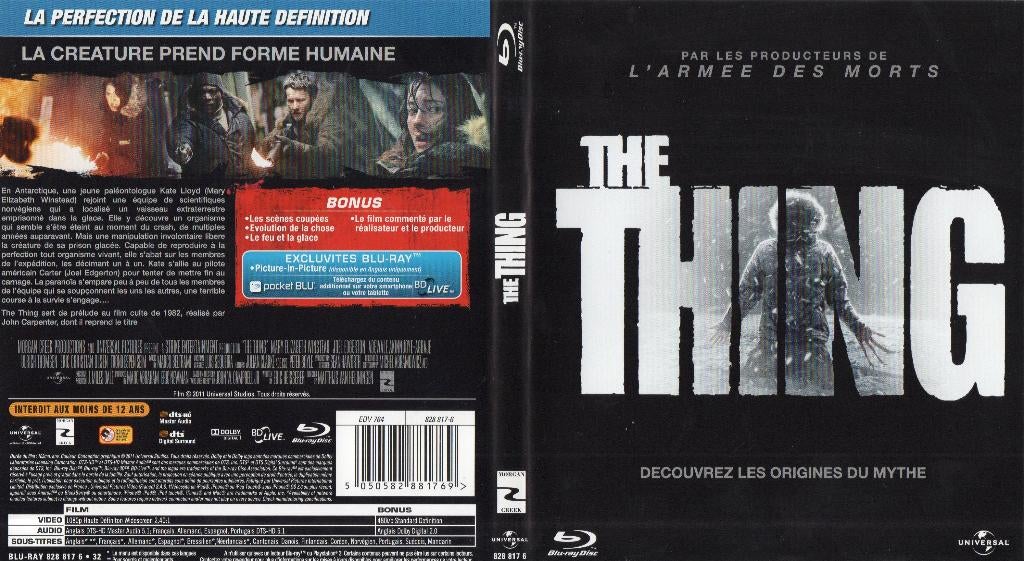 the thing (blu-ray) nieuw, Ophalen of Verzenden, Zo goed als nieuw, Horror
