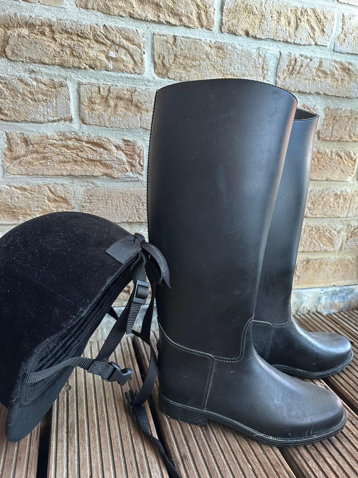 Rijlaarzen en helmen, Dieren en Toebehoren, Paardrijkleding, Ophalen, Zo goed als nieuw