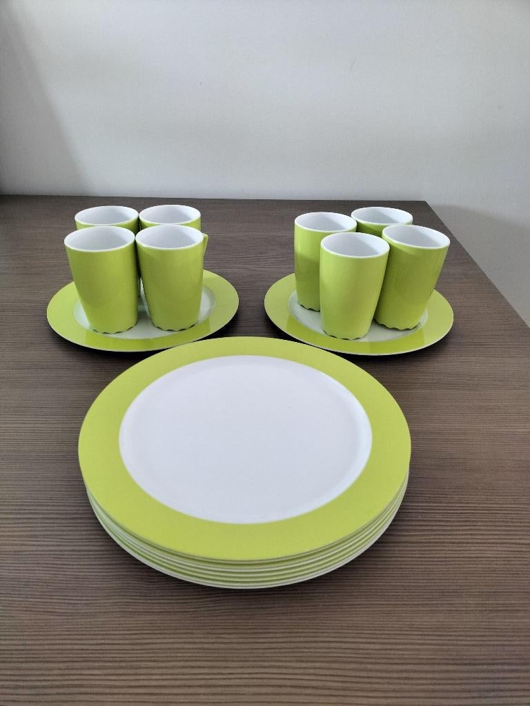 Mepal campingservies borden en mokken, Caravans en Kamperen, Ophalen of Verzenden, Gebruikt