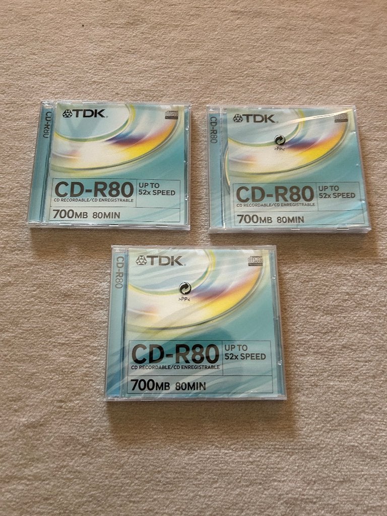 Lot CD vierge - TDK CD-R80 700 MB 52X (neuf sous Cellophane), Enlèvement ou Envoi, Neuf, Cd, TDK