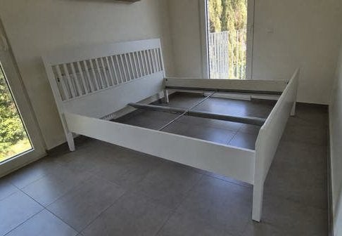 Wit bedframe IKEA - 180 x 200 cm, Ophalen, Verstelbaar, Wit, Tweepersoons