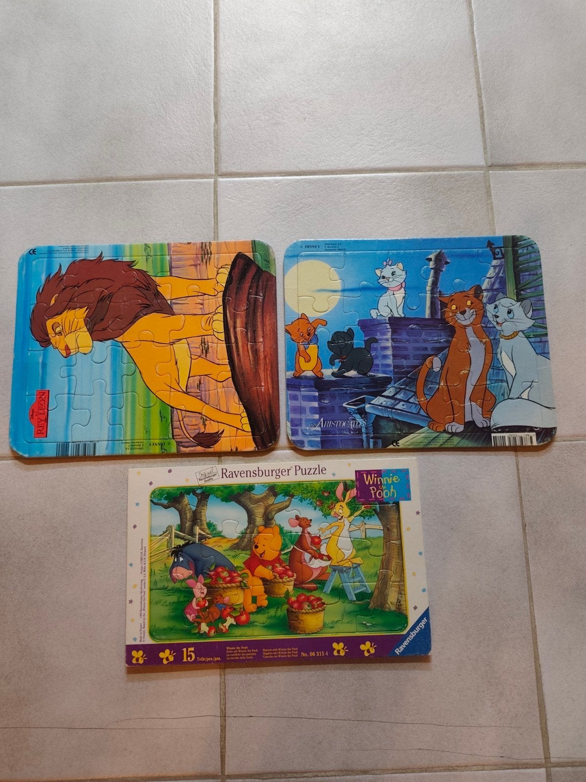 3 kinderpuzzels, Ophalen of Verzenden, Gebruikt