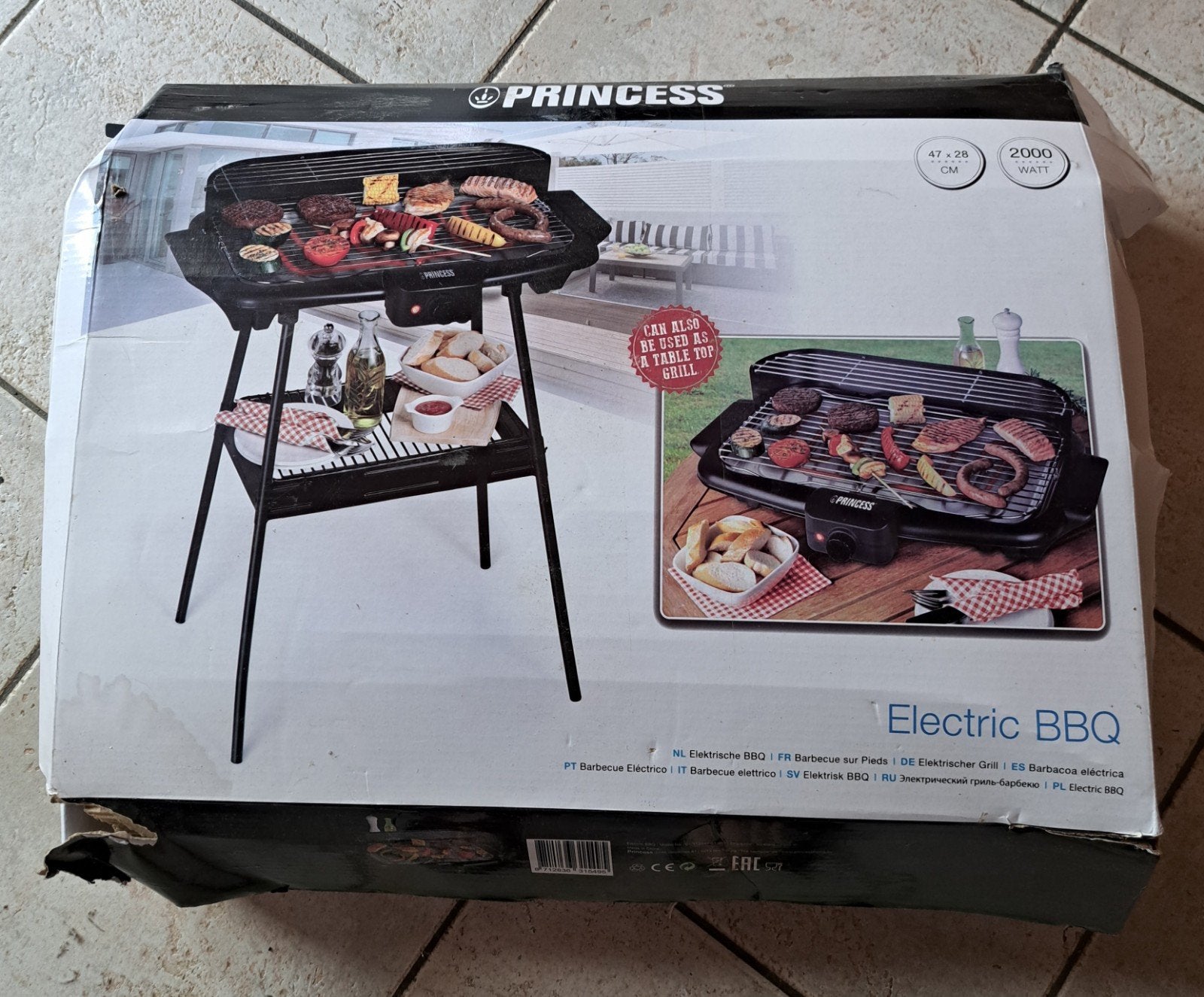 elektrische barbecue, Ophalen