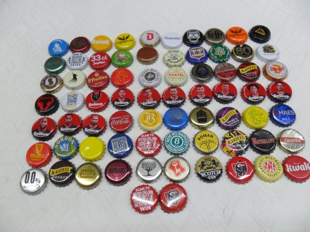 72 capsules de bières soda soft état voir photos, Collections, Marques de bière, Enlèvement ou Envoi, Utilisé, Autres types