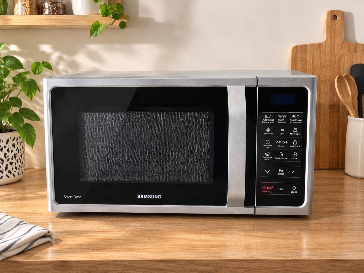 Samsung Smart Oven MC28H5013AS/EN – Micro-ondes combiné 28 L, Enlèvement, Four, Micro-ondes