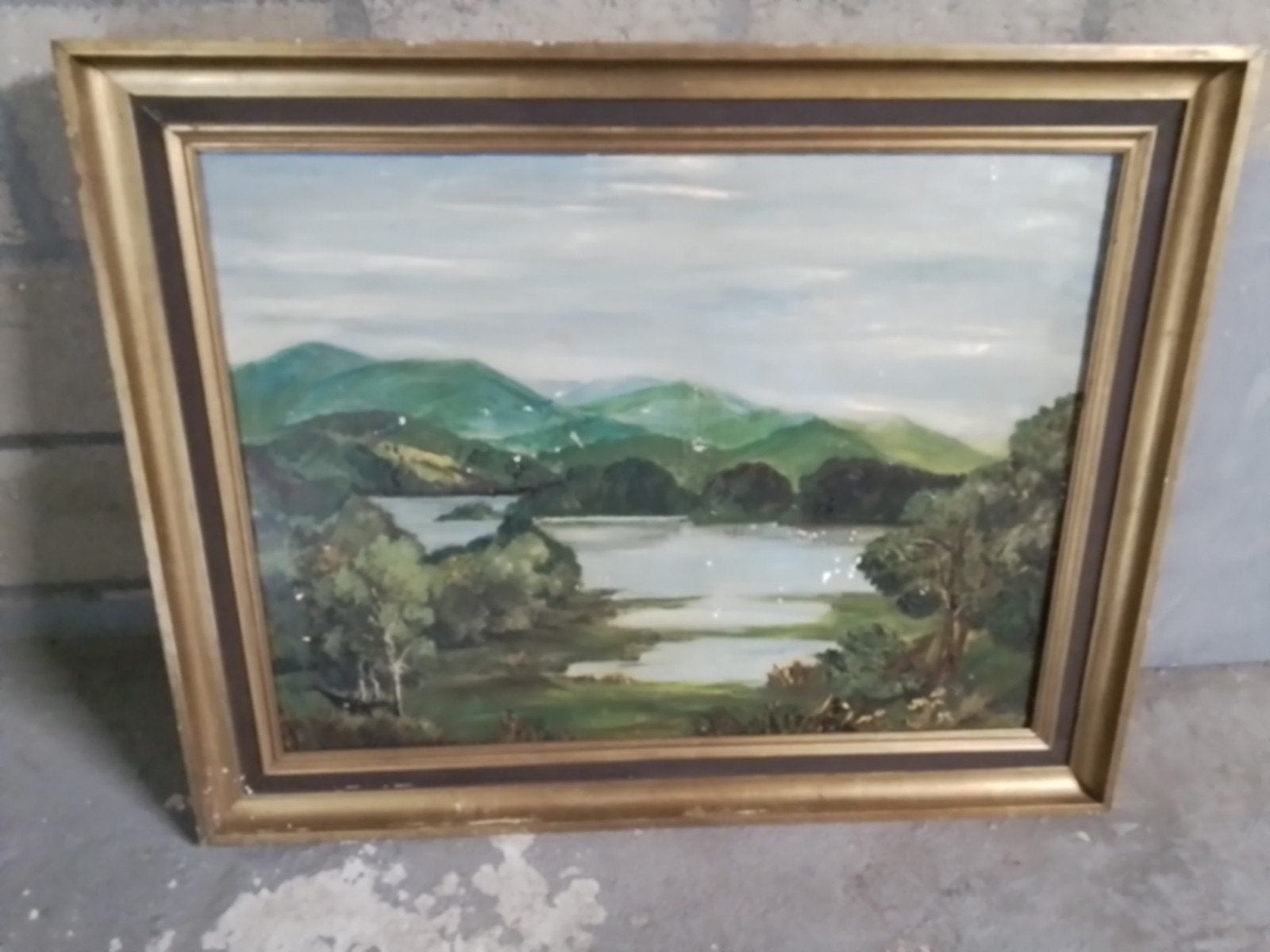 2 leuk gebruikt schilderij kijk foto.s interesse bellen,,, Antiek en Kunst, Olieverf, Klassiek, Doek, Verzenden