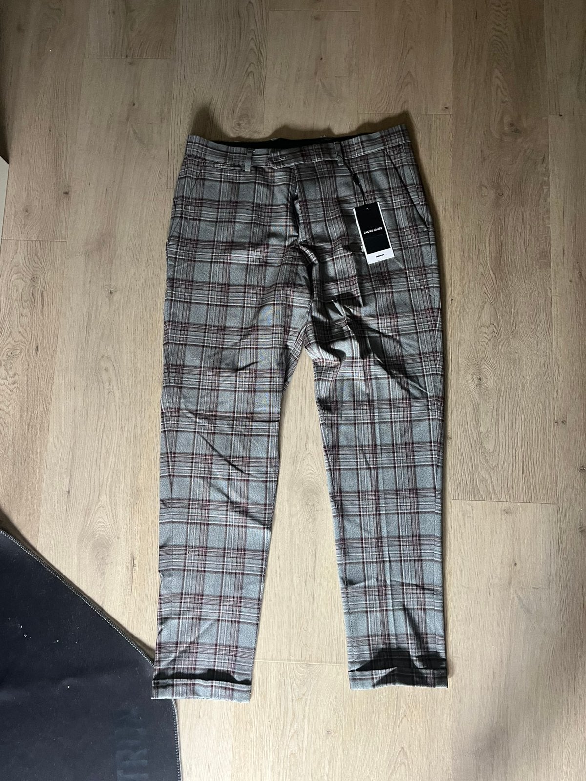 Broek Jack & Jones JPRMATTIA Check Sid, Ophalen, Zo goed als nieuw, Grijs