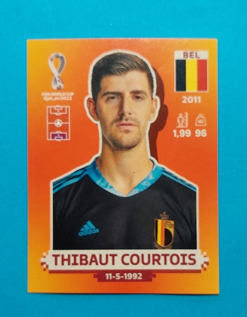 Autocollant Panini Thibaut Courtois WC 2022 Qatar, Collections, Enlèvement ou Envoi, Neuf, Sport