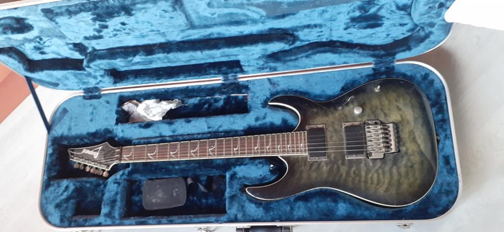 Elektrische gitaar Ibanez RGA 72 YQM met koffer., Ophalen, Ibanez