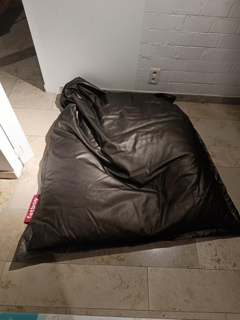 Zitzak Fatboy bruin leder. 1,3M X 2M, Ophalen, Bruin, Zitzak