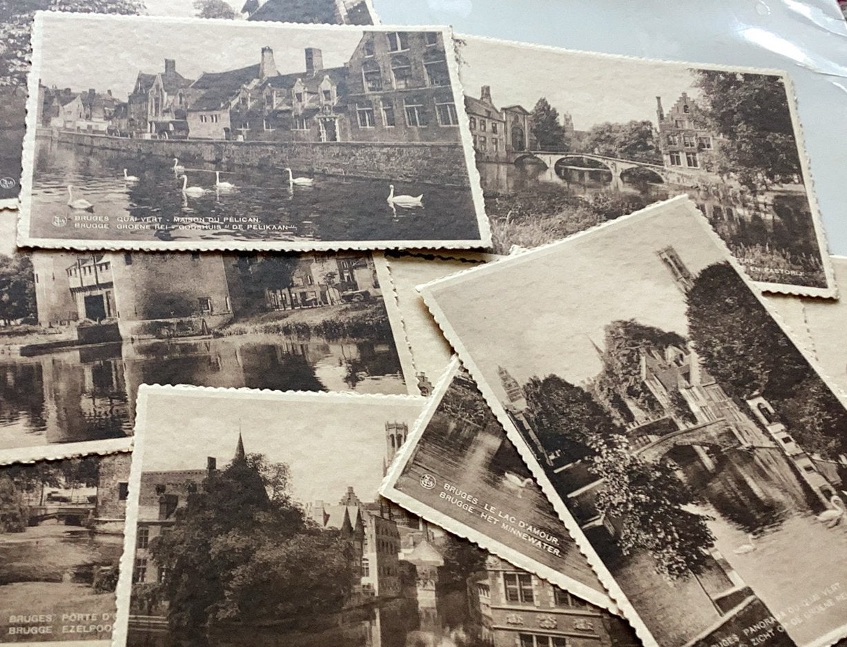 11 kaarten van Brugge in een mapje, Ophalen of Verzenden, Ongelopen