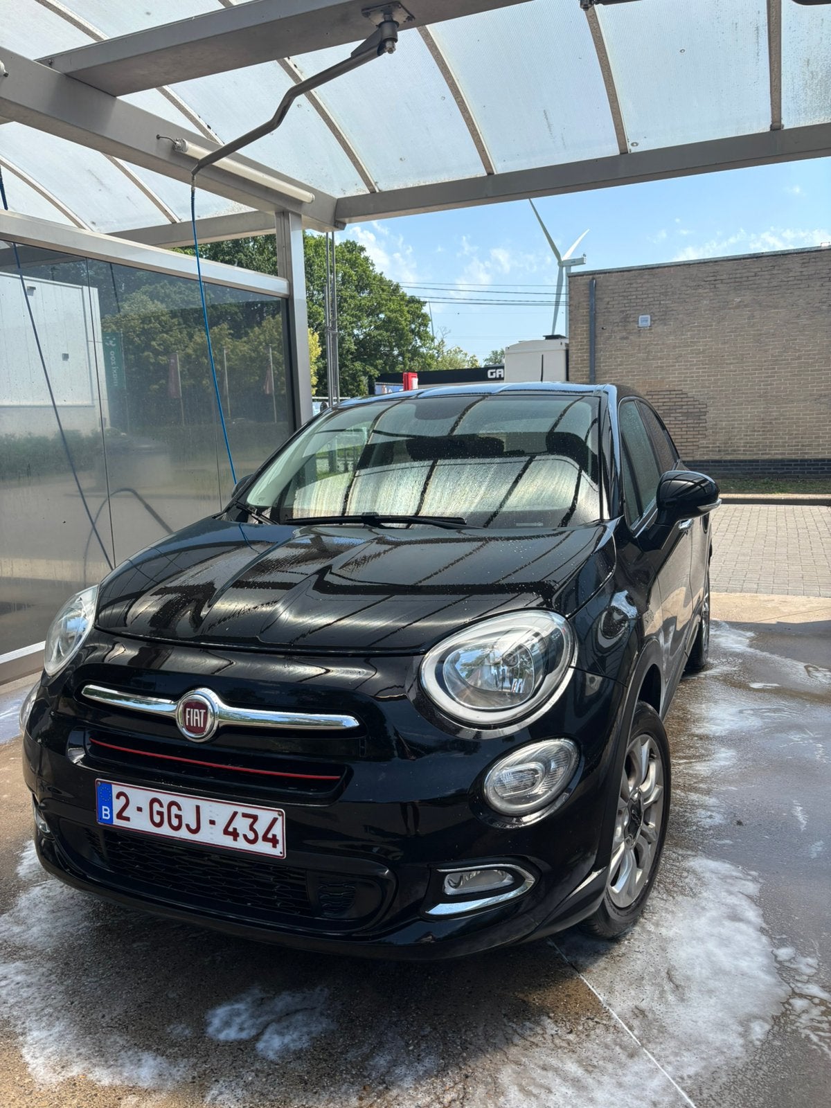 Fiat 500x 2017, Auto's, Fiat, Automaat, 4 deurs, Stof, Zwart