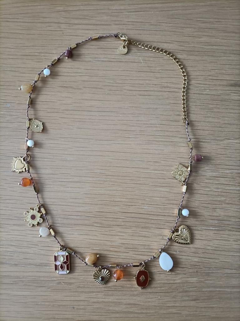 Halsketting, Handtassen en Accessoires, Kettingen, Ophalen of Verzenden, Nieuw, Oranje, Overige materialen