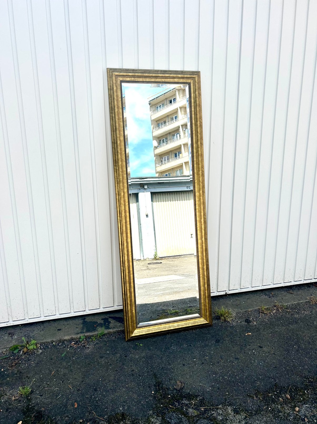 Joli miroir biseauté style vintage 140 x 48 cm, Enlèvement