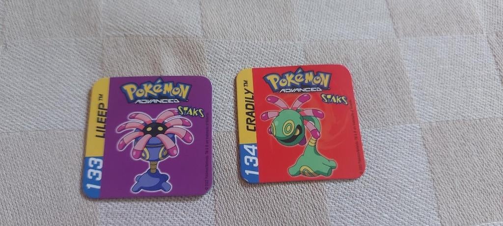 Magnets Pokemon pour panini bâtonnets Lileep Craydily 2003, Enlèvement ou Envoi, Neuf, Autres types