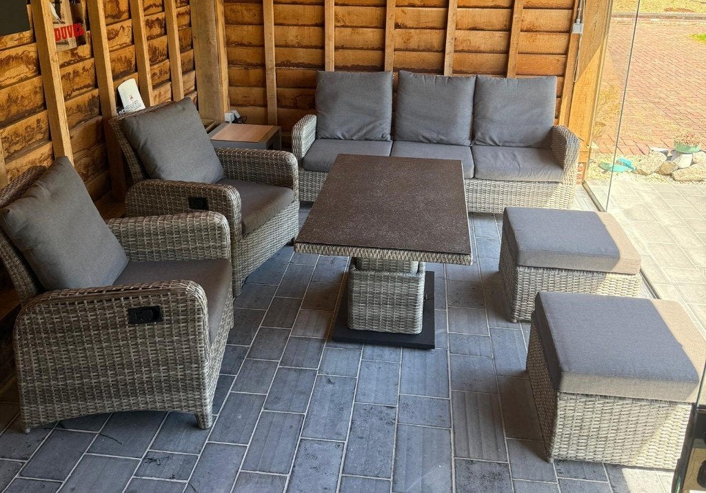Loungeset 6 delig, Tuin en Terras, Ophalen, Gebruikt, 5 zitplaatsen, Loungeset