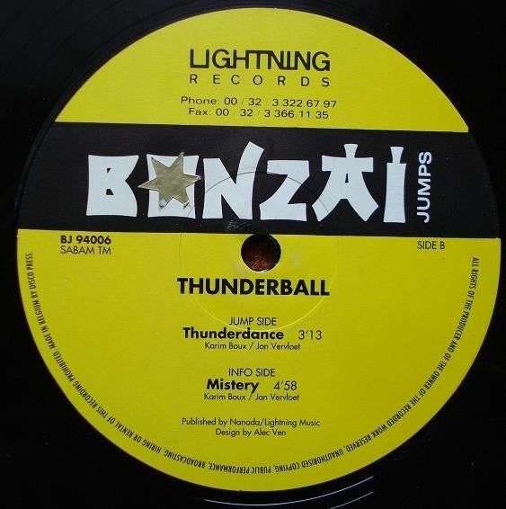 A vendre ce vinyle bonzai thunderball, Envoi, Utilisé, 12 pouces, Techno ou Trance