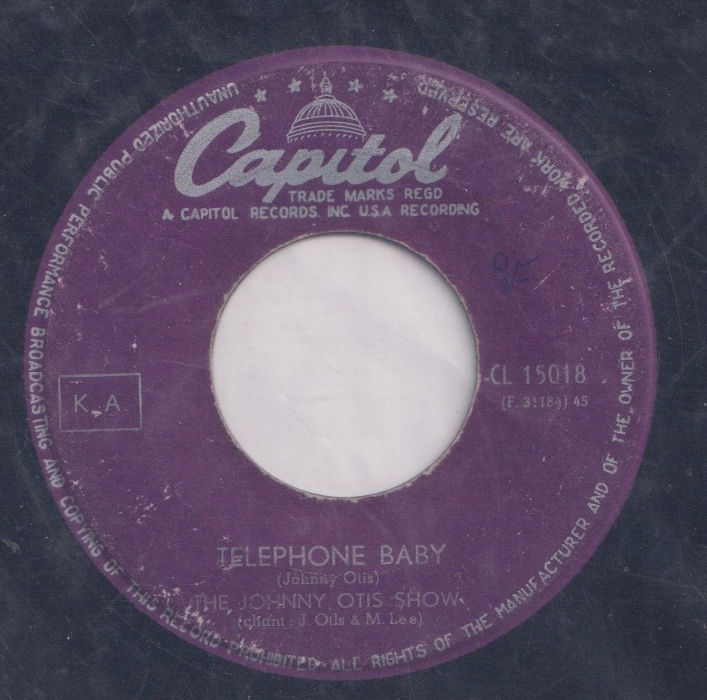 The Johnny Otis Show – Telephone Baby / Castin’ my spell, Gebruikt, 7 inch, Single, Ophalen of Verzenden