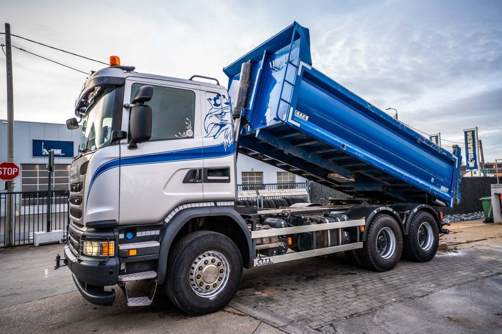 Scania G 450 - KIPPER / TREKKER, Autos, Camions, Argent ou Gris, Achat, Euro 6, Air conditionné