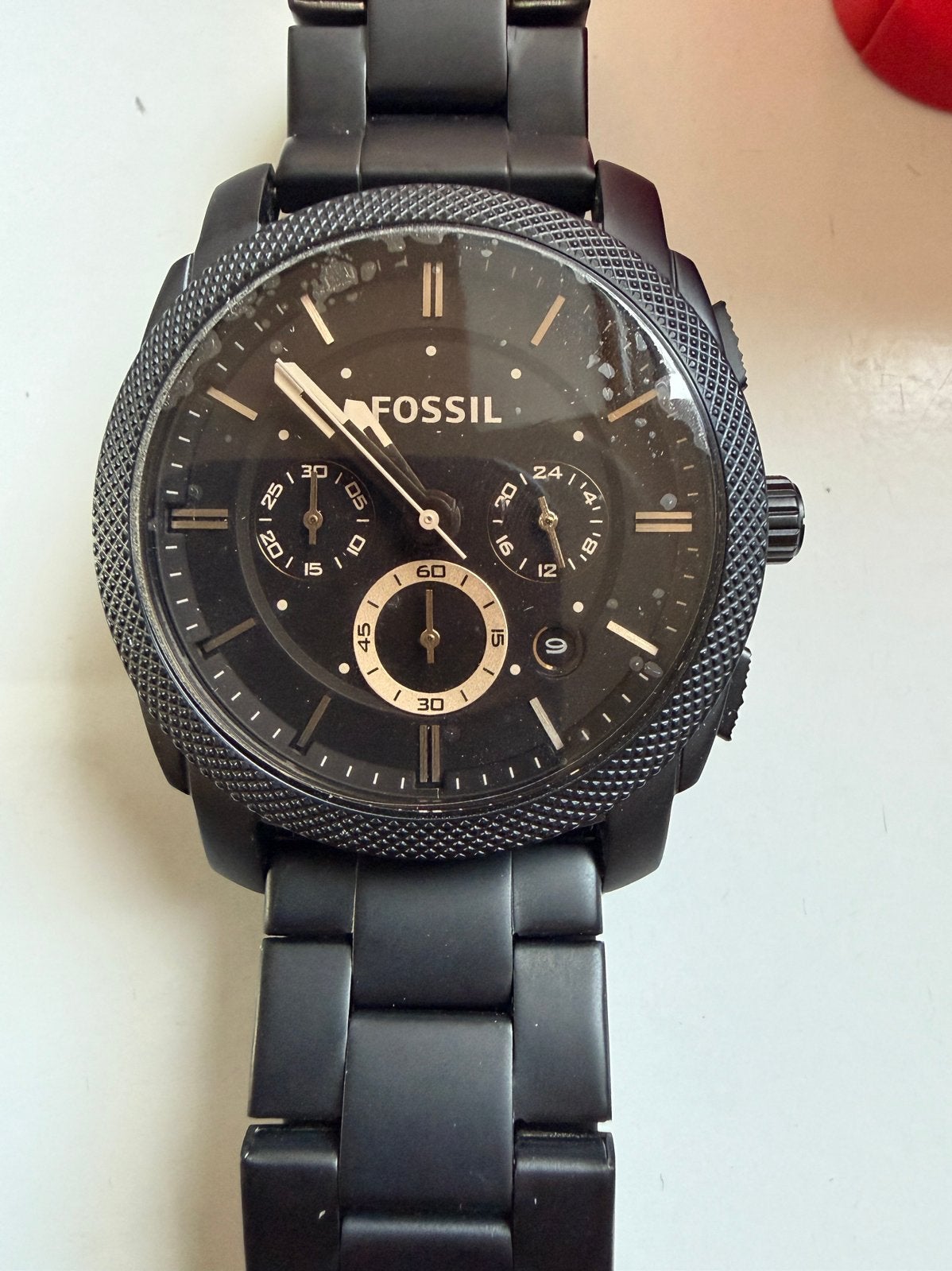 Montre fossil 42mm, Bijoux, Sacs & Beauté, Enlèvement, Comme neuf