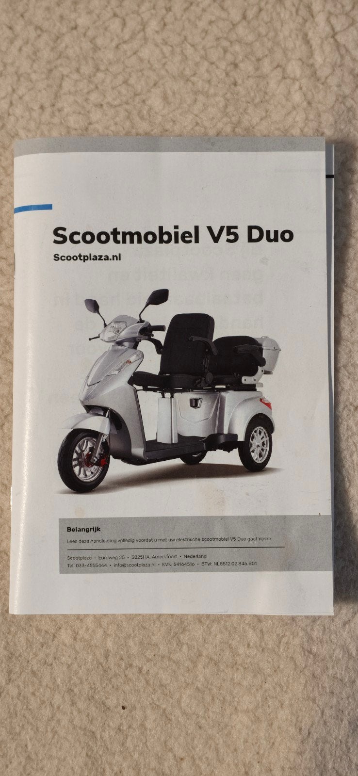 Scootmobiel duo zitter (als nieuw), Zo goed als nieuw, Ophalen, Overige merken, 16 km/u of meer