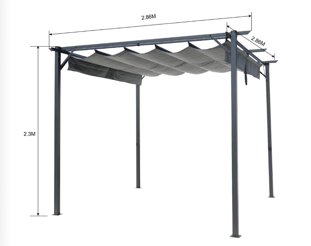 Auvent solaire - Pergola - toile d'ombrage incluse, Enlèvement ou Envoi, Neuf, Autres types