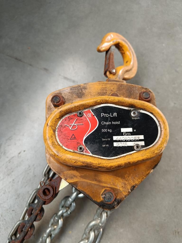 Kettingtakel 500kg met ketting van 6m, Ophalen
