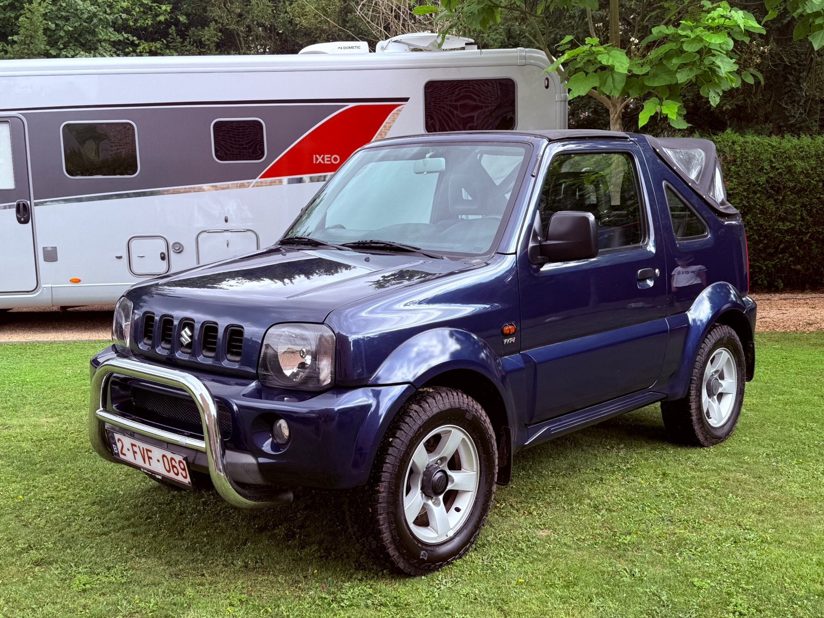 Suzuki Jimny cabrio Bluesky, Auto's, Cabriolet, Blauw, Handgeschakeld, Vierwielaandrijving