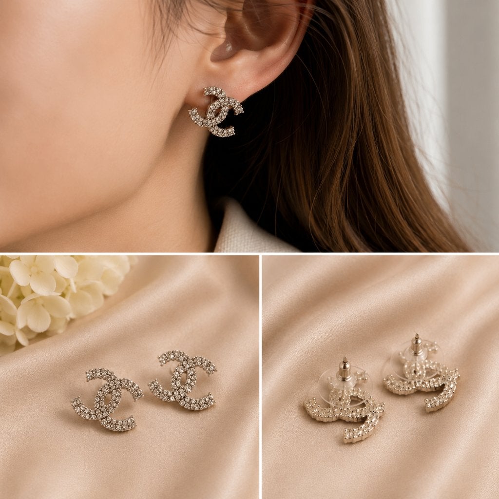 Boucles d'oreilles à paillettes dorées intemporelles, Bijoux, Sacs & Beauté, Boucles d'oreilles, Argent, Argent, Envoi, Neuf