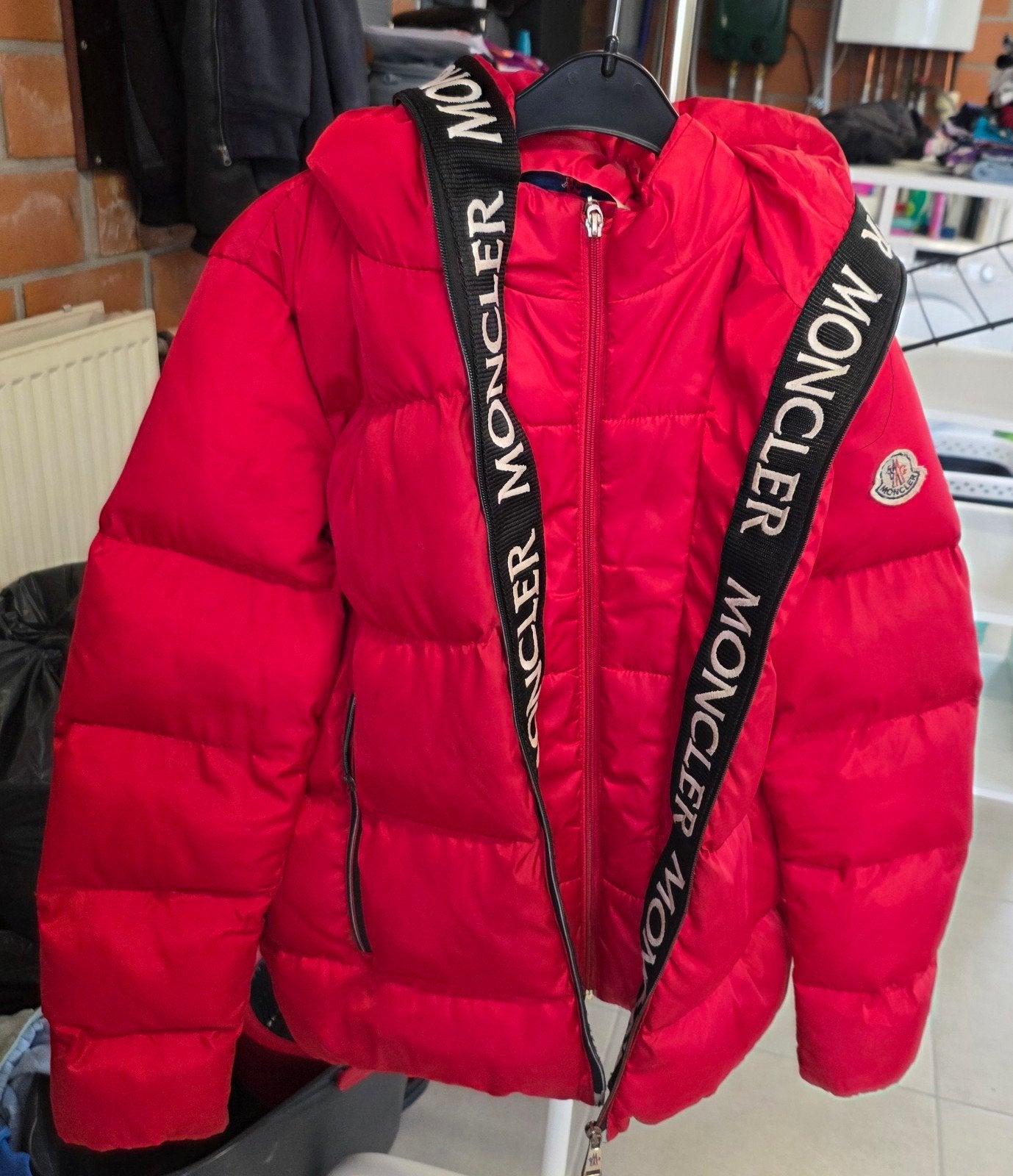Moncler Salzman Donsjas Rood – Junior 13-14j (164cm), Kleding | Heren, Jassen | Winter, Ophalen, Gedragen, Rood, Moncler