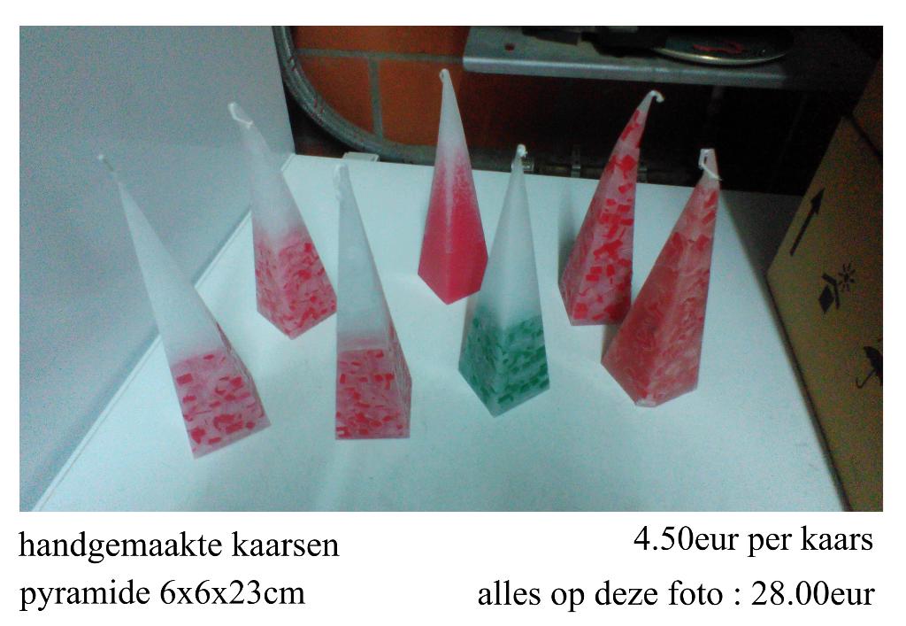 handgemaakte kaarsen verjaardag piramide valentijn mama hart, Ophalen of Verzenden, Nieuw