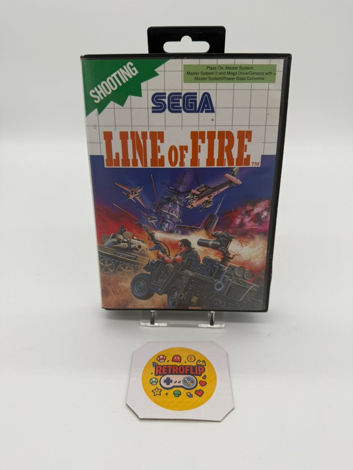 Line Of Fire Sega Master System Game - PAL, Games en Spelcomputers, Games | Sega, Avontuur en Actie, Gebruikt, 1 speler, Eén computer