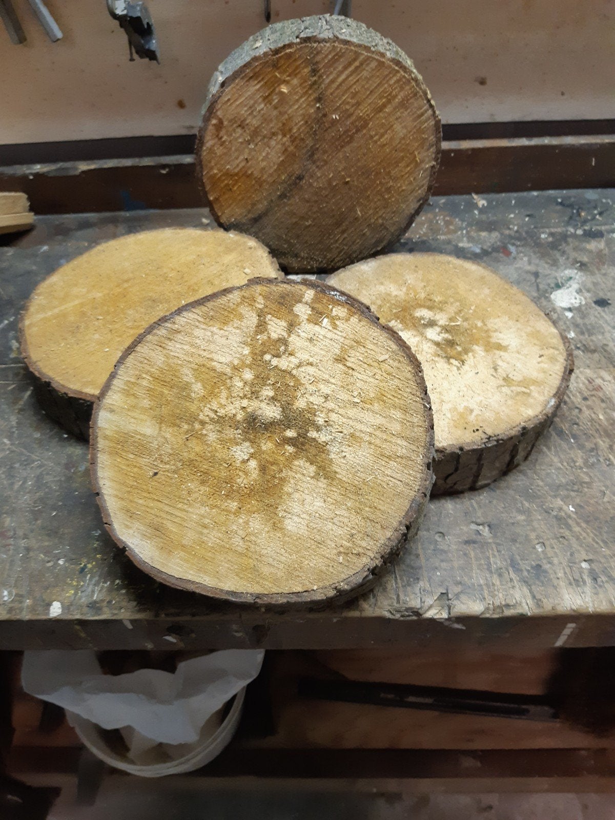 Houten schijven, Enlèvement