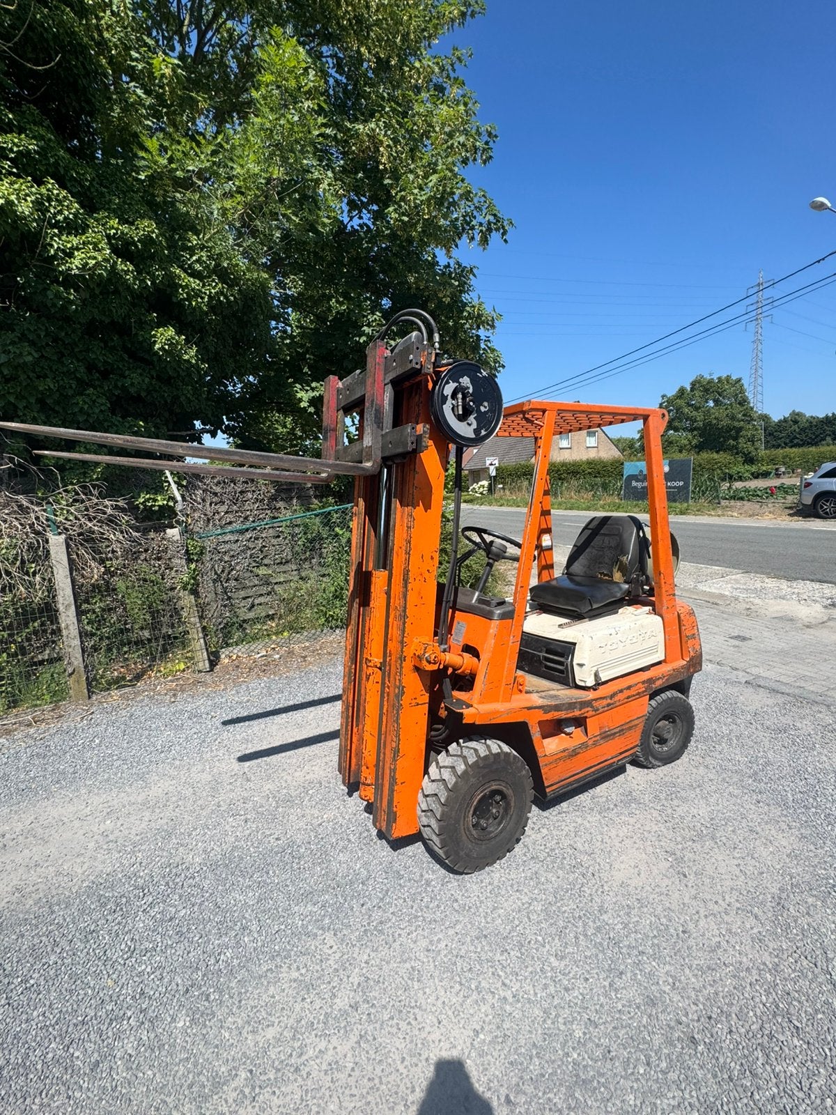 Toyota heftruck trippel mast / sideshift, Enlèvement, LPG, Chariot élévateur