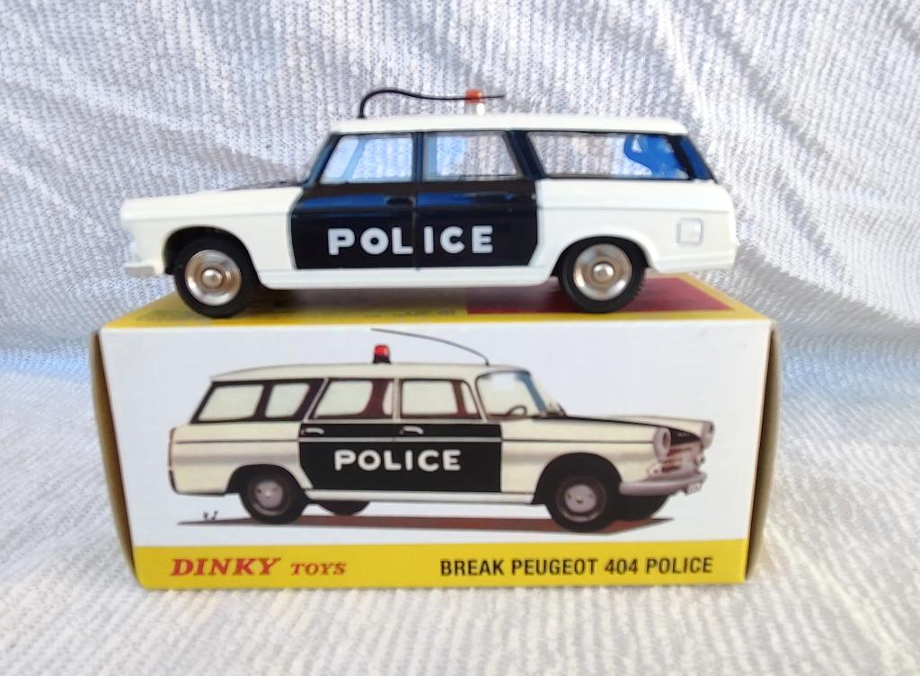 Dinky Atlas _ Peugeot 404 Break Police _ ref. 1429, Ophalen of Verzenden, Zo goed als nieuw, Auto, Dinky Toys