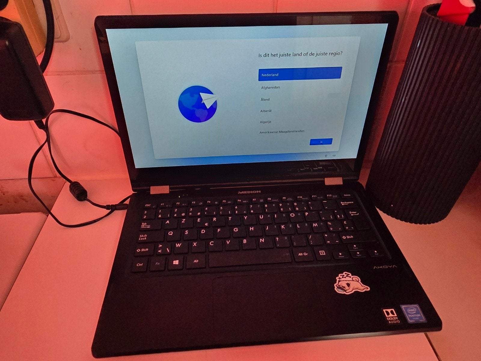 laptop met touchscreen merk Medion, Computers en Software, Ophalen, Medion, Zo goed als nieuw, 14 inch