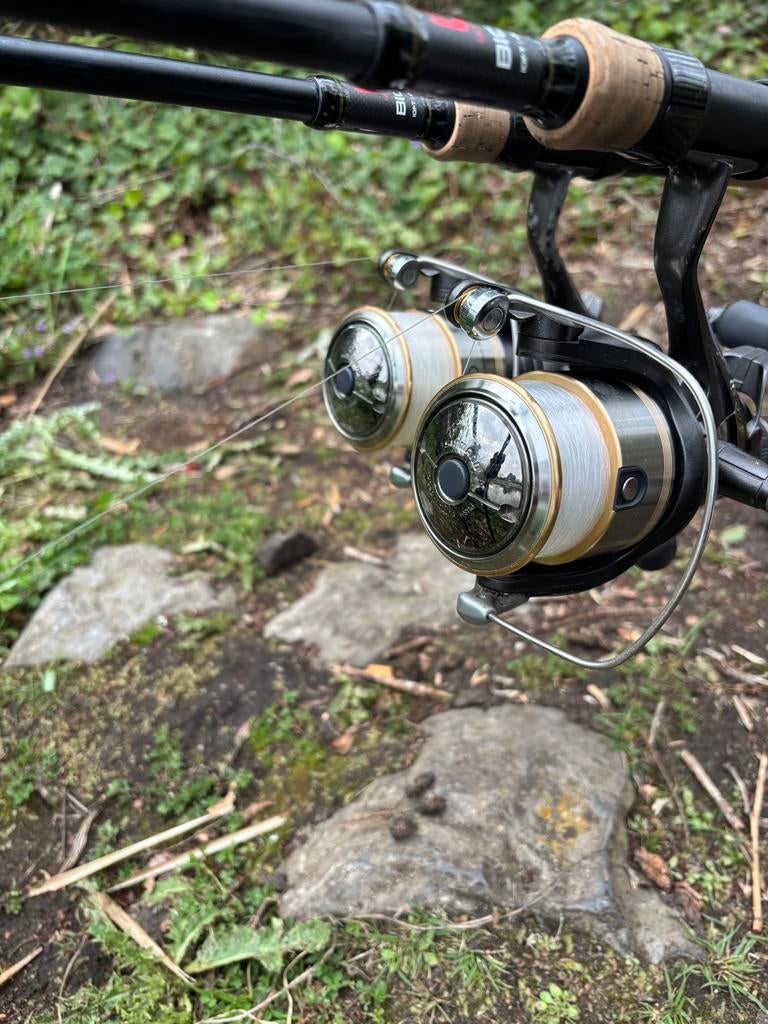 Shimano 10000 xtea baitrunners (2stuk) karpermolens, Verzenden, Zo goed als nieuw