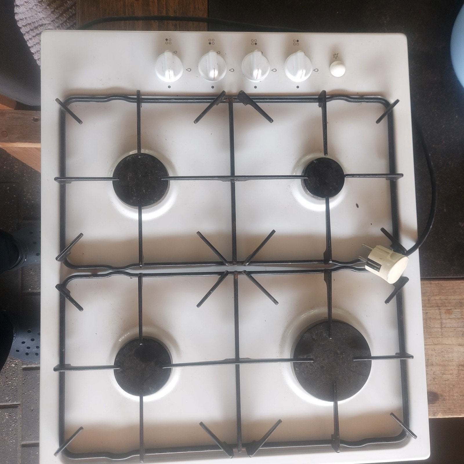 cuisinière à gaz, Gaz, 4 zones de cuisson, Encastré, Comme neuf